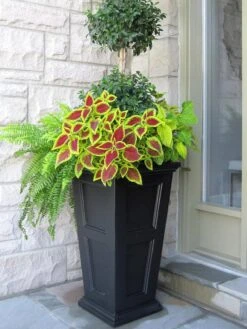 Fairfield Self-Watering Tall Patio Planters, 28” -Gardener's Supply Sales 39 342 103V tif