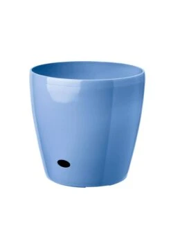 Viva Round Self-Watering Rolling Planter, 14" Diameter -Gardener's Supply Sales 39325BL 070 tif