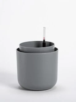 Tolita Recycled Self-Watering Flower Pot, 8" Diameter -Gardener's Supply Sales 3 4 crop 8612965 08V tif