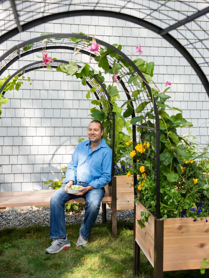 Cedar Bench Kit, Eco-Stained, 48" 6 Cedar Bench Kit, Eco-Stained, 48" - Image 6