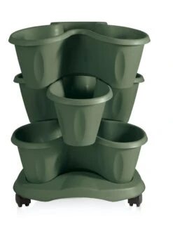 Trifoglio 3-Tier Planter On Wheels -Gardener's Supply Sales 3 4 crop 8613625 03V