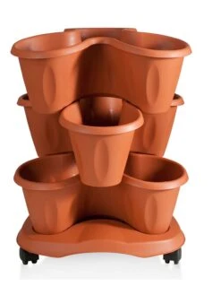 Trifoglio 3-Tier Planter On Wheels -Gardener's Supply Sales 3 4 crop 8613625 05V