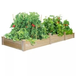 Pine Raised Garden Bed, 2'x4'x10.5" High -Gardener's Supply Sales 8588181 01V tif