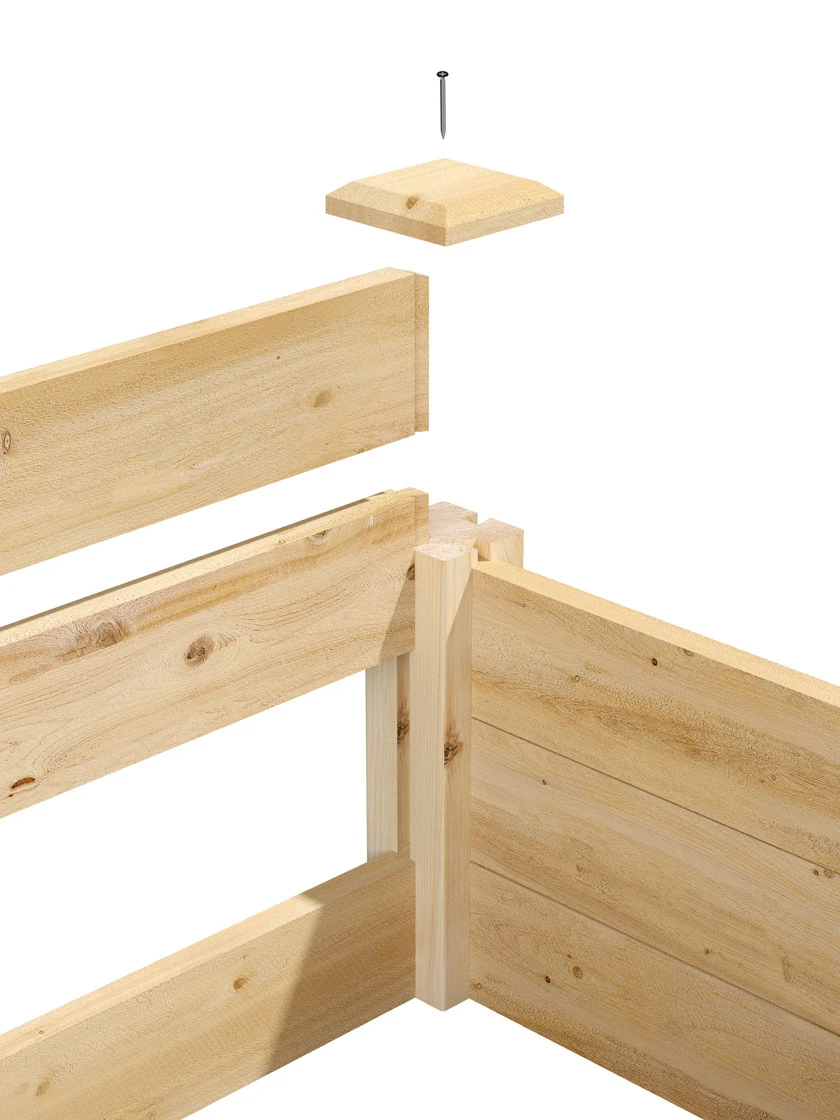 2-Tier Pine Raised Garden Bed, 80 Sqft.12'x12' 4 2-Tier Pine Raised Garden Bed, 80 Sqft.12'x12' - Image 4