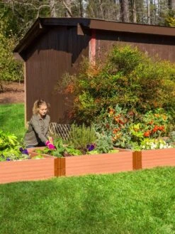Classic Sienna Composite Raised Bed, 11" High With 2" Board -Gardener's Supply Sales 8588267 03V tif