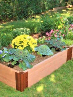 Classic Sienna Composite Raised Bed, 11" High With 2" Board -Gardener's Supply Sales 8588283 01V tif