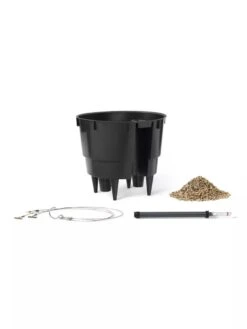 Lechuza® Nido Cottage Wicker Hanging Planter -Gardener's Supply Sales 8591154WT 001V tif