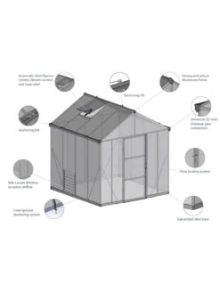 Canopia® By Palram Glory™ Greenhouse, 8' -Gardener's Supply Sales 8591547 17v