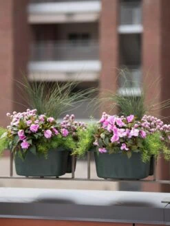 Self-Watering Saddle Railing Planter, 16" -Gardener's Supply Sales 8592175GR 2430 tif