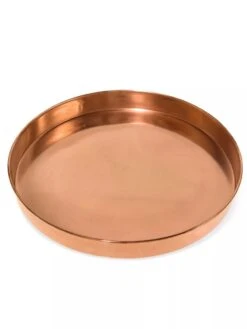 Large Round Copper Plant Tray, 14" -Gardener's Supply Sales 8593531 1173 tif