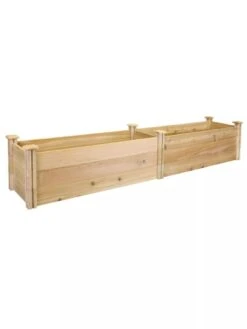 Premium Cedar Raised Garden Bed, 16" X 96" -Gardener's Supply Sales 8593824 01V greenes premium cedar raised garden bed