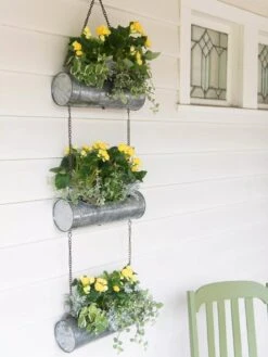 Galvanized Hanging Triple Planter -Gardener's Supply Sales 8595213 1108 tif
