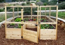 Garden In A Box Cedar Raised Bed With Deer Fence, 8' X 8' -Gardener's Supply Sales 8595875 06V tif