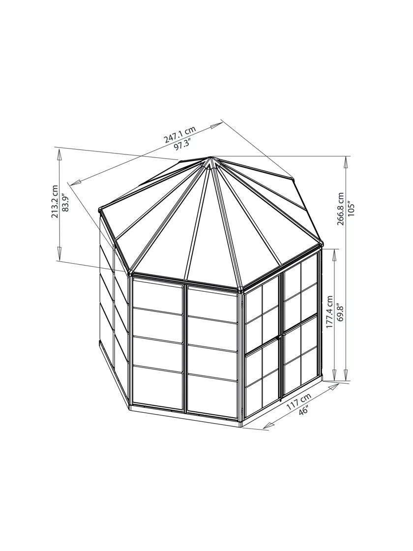 Canopia® By Palram Oasis Hexagon Greenhouse 2 Canopia® By Palram Oasis Hexagon Greenhouse - Image 2