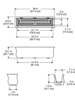 Valencia Window Box, 3' 9 Valencia Window Box, 3' -Gardener's Supply Sales 8596436 18V tif