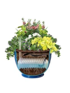 Mazzano Self-Watering Planters -Gardener's Supply Sales 8596570 SWMazzano19 Blue art tif