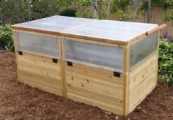 Garden In A Box Cedar Raised Bed With Greenhouse, 3' X 6' 9 Garden In A Box Cedar Raised Bed With Greenhouse, 3' X 6' -Gardener's Supply Sales 8597082 04V tif