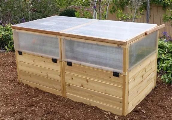 Garden In A Box Cedar Raised Bed With Greenhouse, 3' X 6' 4 Garden In A Box Cedar Raised Bed With Greenhouse, 3' X 6' - Image 4