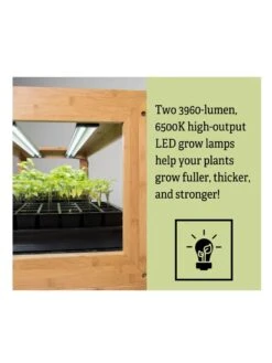 Medium Bamboo LED Grow Light Garden -Gardener's Supply Sales 8597883 2
