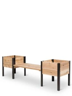 Elevated Cedar Planter Bench Kit, Natural, 90" -Gardener's Supply Sales 8597992 10053 tif