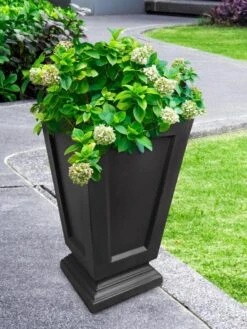 Kensington Self-Watering Tall Patio Planter, 25" -Gardener's Supply Sales 8598549 01V tif