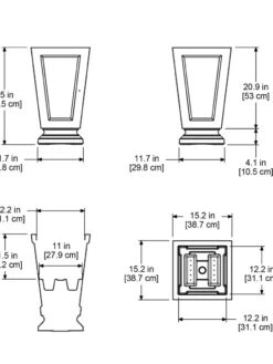 Kensington Self-Watering Tall Patio Planter, 25" -Gardener's Supply Sales 8598549 07V tif
