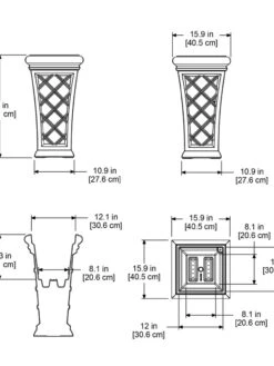 Carolina Self-Watering Tall Planter, 28" -Gardener's Supply Sales 8598645 11V tif