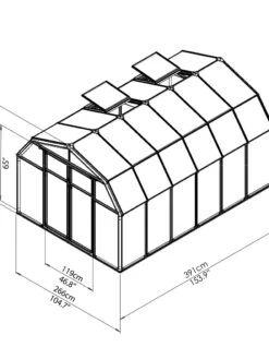 Canopia® By Palram Hobby Gardener Greenhouse, 8' -Gardener's Supply Sales 8599332 03V tif