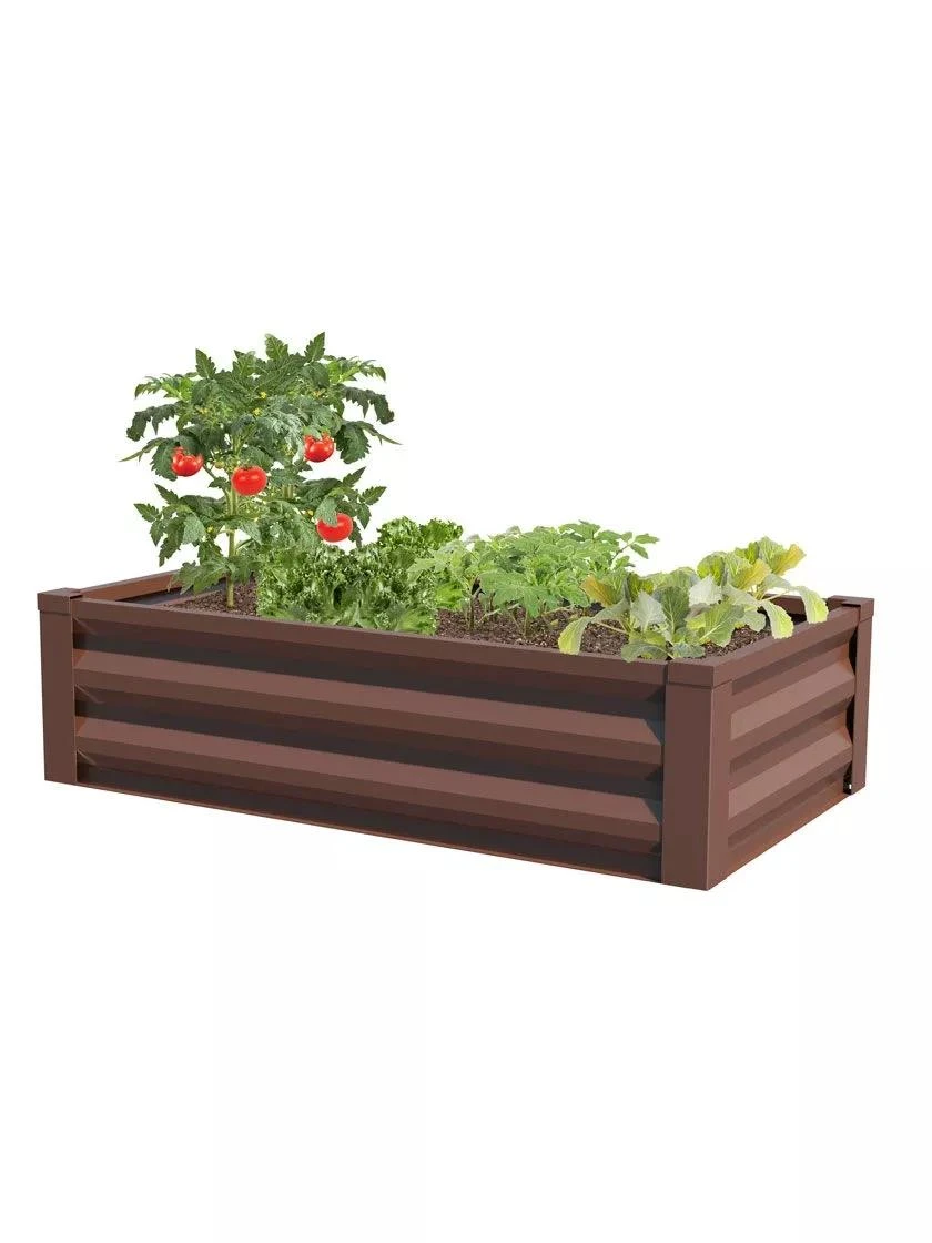 Powder-Coated Metal Raised Garden Bed, 24" X 48" 2 Powder-Coated Metal Raised Garden Bed, 24" X 48" - Image 2