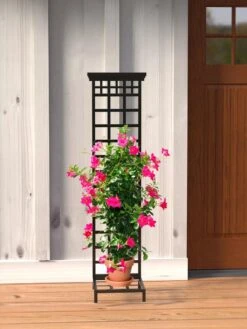 Mission-Style Planter Stand With Trellis 5 Mission-Style Planter Stand With Trellis -Gardener's Supply Sales 8600111 01V tif