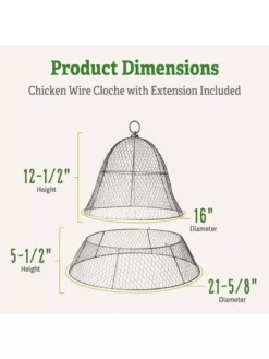 Chicken Wire Cloche With Extension 14 Chicken Wire Cloche With Extension -Gardener's Supply Sales 8600116 1
