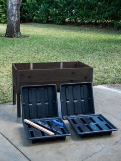 Self-Watering Eco-Stained Elevated Planter Box, 2' X 4' -Gardener's Supply Sales 8608964 6001 tif