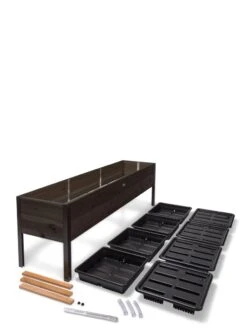 Self-Watering Eco-Stained Elevated Planter Box, 2' X 8' -Gardener's Supply Sales 8608967 4297 tif