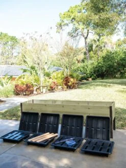 Self-Watering Eco-Stained Elevated Planter Box, 2' X 8' -Gardener's Supply Sales 8608968 8937 tif 1