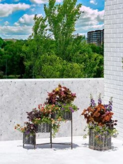 Galvanized Grow Bag Triple Planters With Stand -Gardener's Supply Sales 8609180 0344 tif