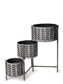 Galvanized Grow Bag Triple Planters With Stand -Gardener's Supply Sales 8609180 4812 tif