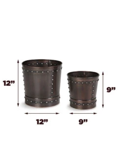 Riveted Planters, Set Of 2 -Gardener's Supply Sales 8610032 03v