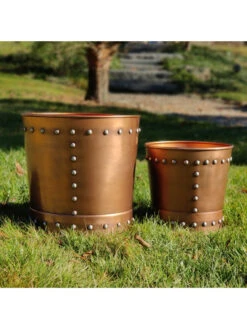 Riveted Planters, Set Of 2 -Gardener's Supply Sales 8610032 05v