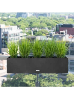 Veradek Metallic Series Railing Planters -Gardener's Supply Sales 8611610 05v