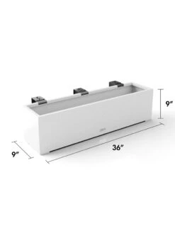 Veradek Metallic Series Railing Planters -Gardener's Supply Sales 8611610 28v