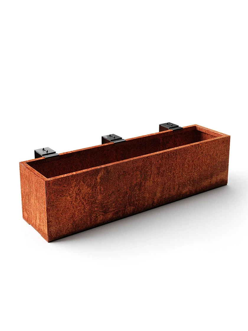 Veradek Metallic Series Corten Steel Railing Planters 5 Veradek Metallic Series Corten Steel Railing Planters - Image 5