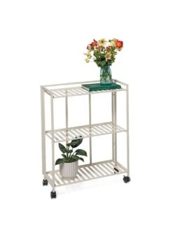Oslo 2-Tier Plant Stand With Folding Shelves -Gardener's Supply Sales 8611766 4747 tif