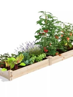 Pine Raised Garden Bed, 2' X 8' 10 Pine Raised Garden Bed, 2' X 8' -Gardener's Supply Sales 8612243 02V jpg