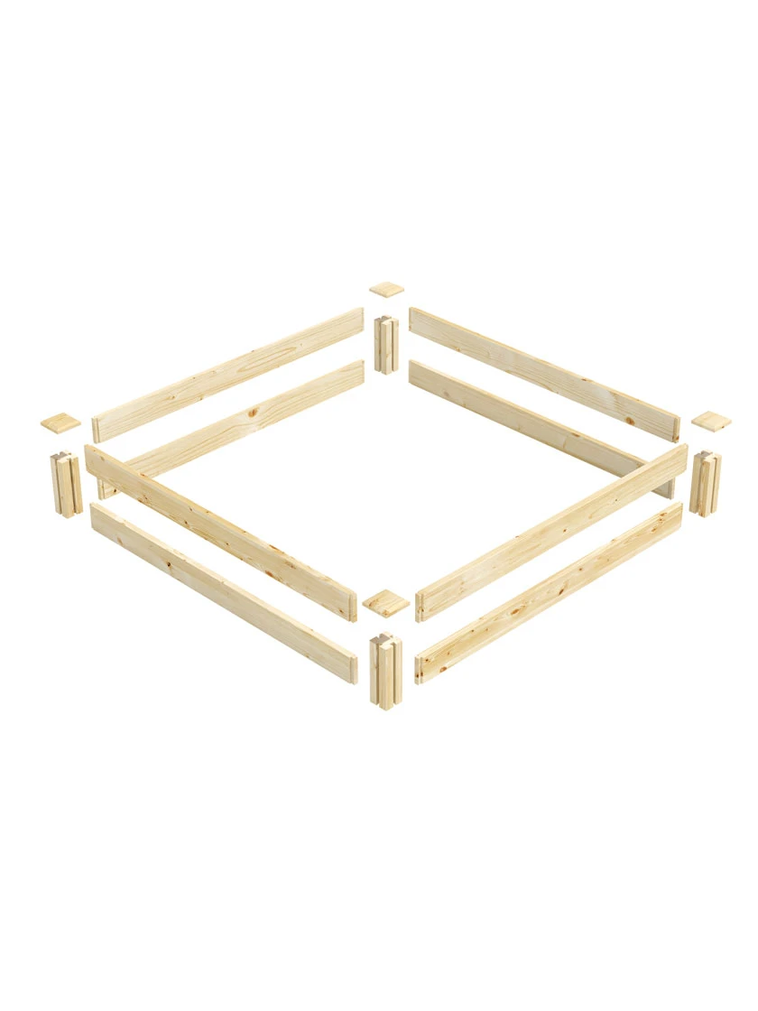 Pine Raised Garden Beds, 4'x4' 3 Pine Raised Garden Beds, 4'x4' - Image 3