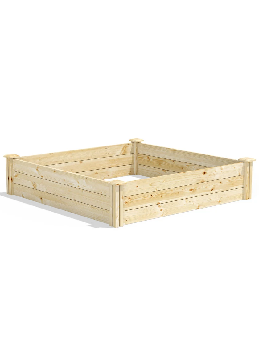 Pine Raised Garden Beds, 4'x4' 5 Pine Raised Garden Beds, 4'x4' - Image 5