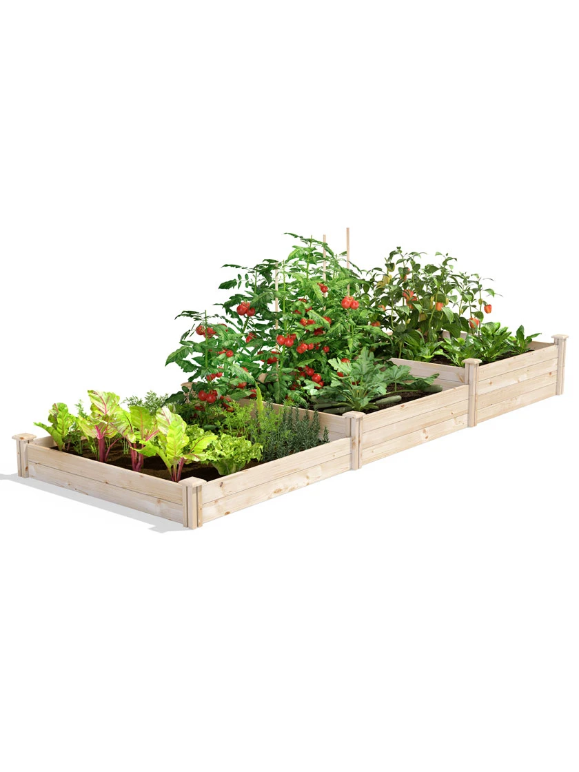 3-Tier Pine Raised Garden Bed, 4'x12' 1 3-Tier Pine Raised Garden Bed, 4'x12'