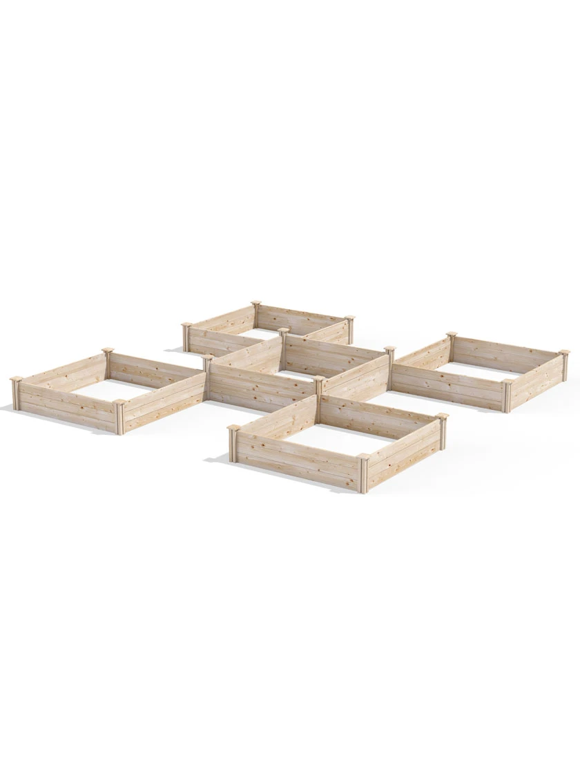 2-Tier Pine Raised Garden Bed, 80 Sqft.12'x12' 2 2-Tier Pine Raised Garden Bed, 80 Sqft.12'x12' - Image 2