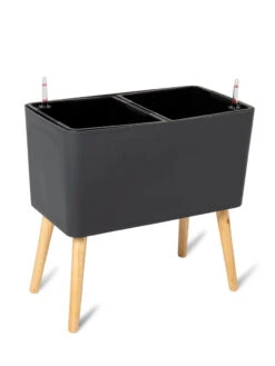 Ava Self-Watering Rectangular Planter 16 Ava Self-Watering Rectangular Planter -Gardener's Supply Sales 8612691 217 ava self watering rectangular planter gray