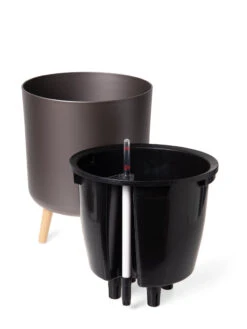 Ava Self-Watering Round Planter -Gardener's Supply Sales 8612692 300