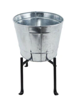 Achla Designs Mini Oval Galvanized Tub With Folding Stand -Gardener's Supply Sales 8612906 05v
